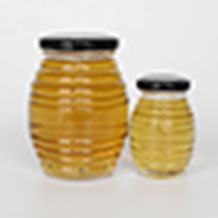 Reusable Clear 100g 250g 500g 1000g Thread Glass Honey Jar With Metal Lid