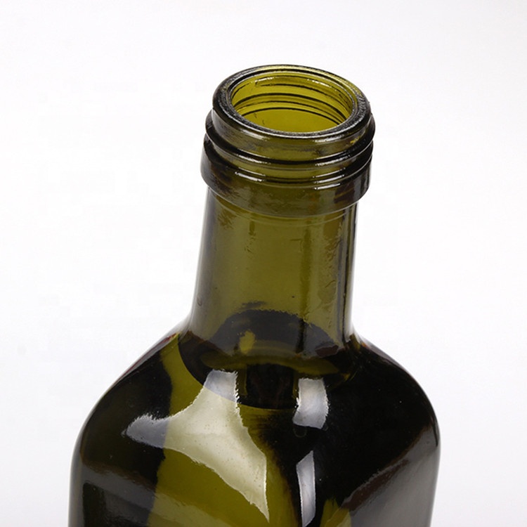Glass Clear Amber Green Olive Oil Bottle with Plastic Cap