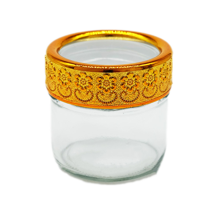 Middle East Style 3g 5g 50g 100g Saffron Jar With Golden Window Lid