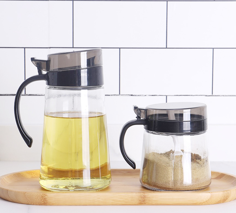 Glass Water Bottle with Plastic Pour Lid