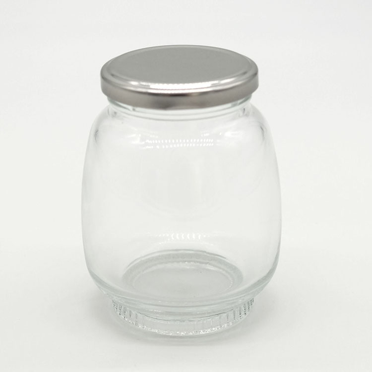 Lotus Base Glass Jar with Lid for Bird Nest