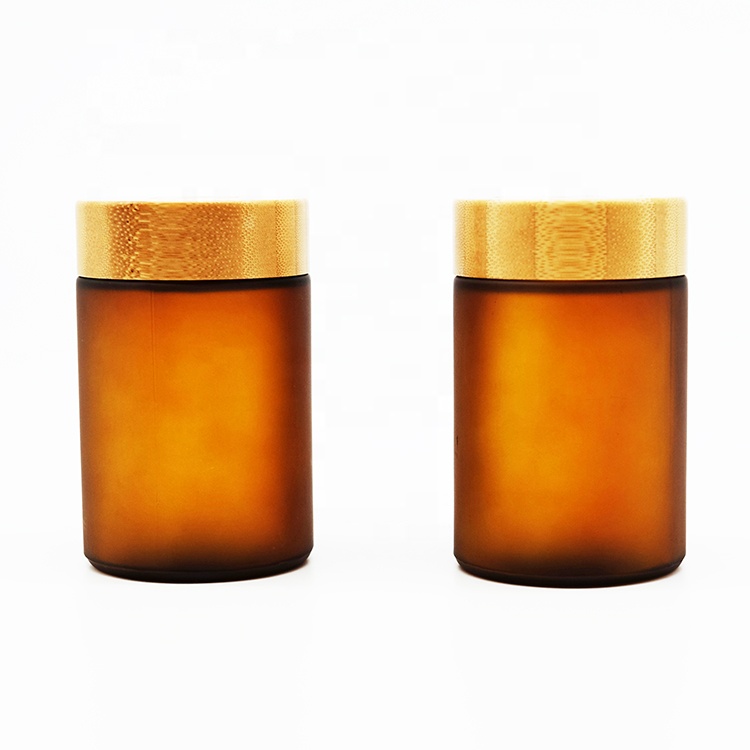 Custom Clear Cream Jar with Wood Lid