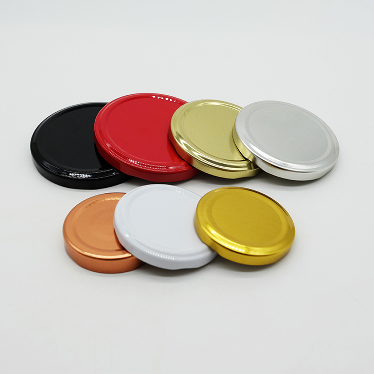 Glass Bottle Round Gold Red Twist Off Metal Lug Cap 30 38 43 48 53 58 63 66 70 82MM For Glass Bottle