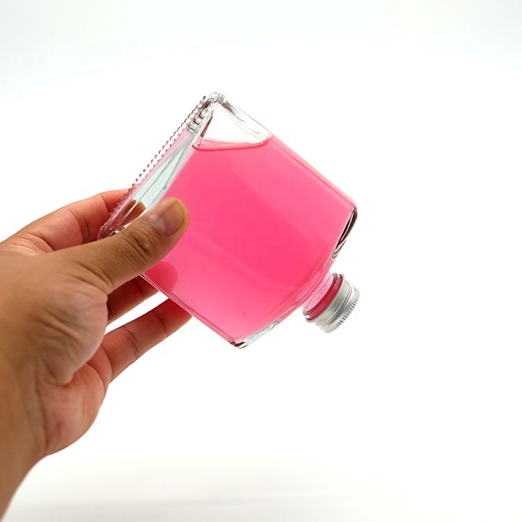 Wholesale High Flint Glass Flat Wine Bottles with Caps