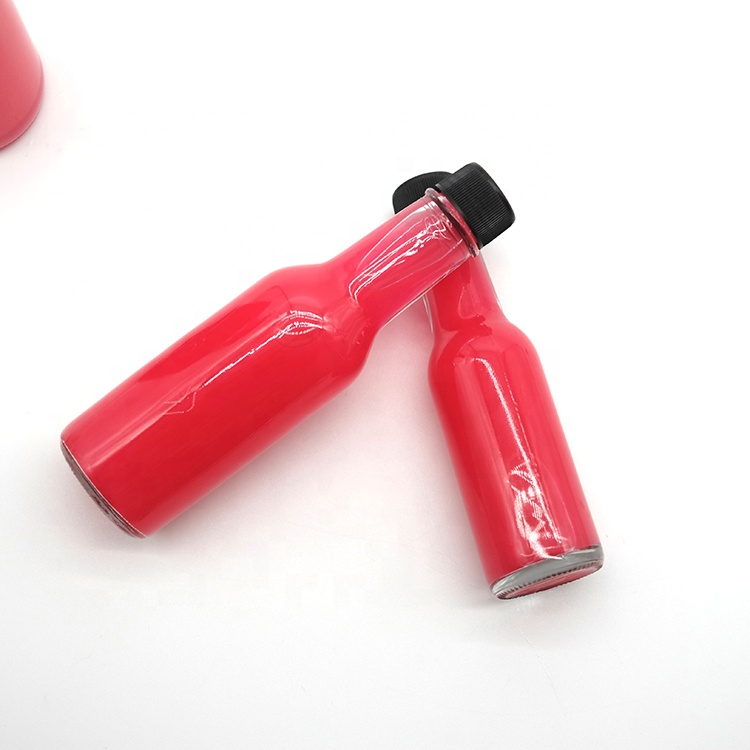 Glass Clear Woozy Bottle with Plastic Lid