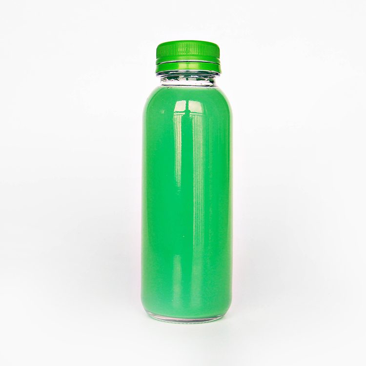 Wholesale 250ml 8oz Round Glass Bottle With Tamper Evident Plastic Lid For Kombucha Juice Beverage