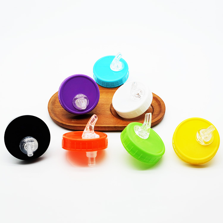 Multi Color Free-Flow 70mm 86mm Plastic Spout Pouring Lid For Moonshine Wine Juice