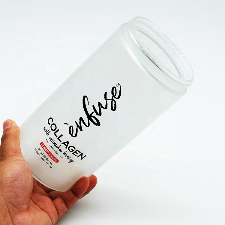 Straight-Side Glass Jar Clear/Frosted with Metal Lid