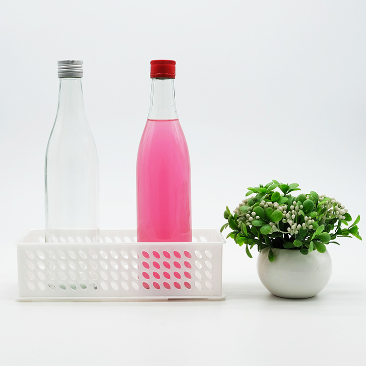 Round Clear Sparkling Natural Spring Water 500ml Soda Glass Bottle With Crown Cap