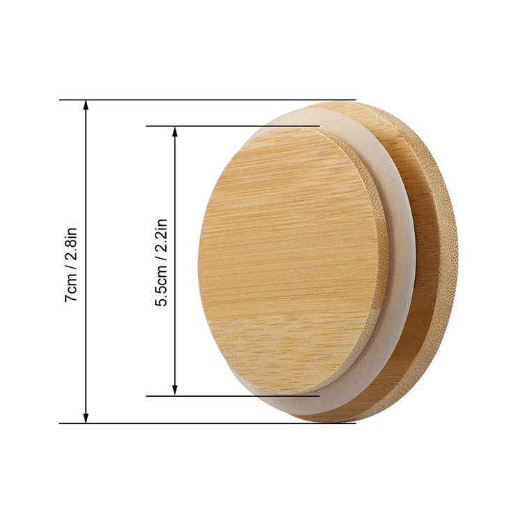 Regular Mouth and Wide Mouth Bamboo Lids for Mason Jars Storage Canning Jar Lids
